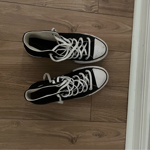 Black Platform High Top Converse - Picture 2 of 2
